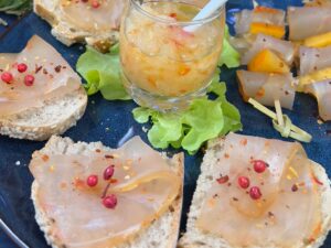 Marlin Sauce Antillaise fumé & tranché, sur plaque